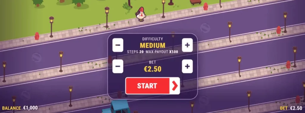Hacer una apuesta en la tragaperras Chicken X